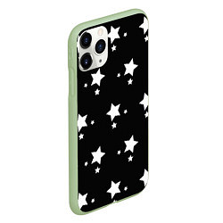 Чехол iPhone 11 Pro матовый Звезды, Звездное небо, цвет: 3D-салатовый — фото 2