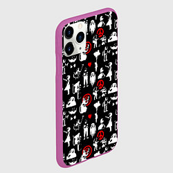 Чехол iPhone 11 Pro матовый Banksy, цвет: 3D-фиолетовый — фото 2