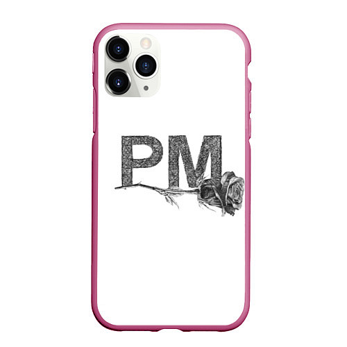 Чехол iPhone 11 Pro матовый Payton Moormeier / 3D-Малиновый – фото 1