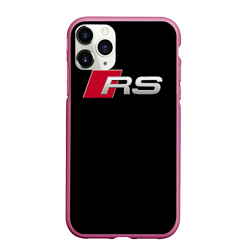 Чехол iPhone 11 Pro матовый AUDI RS / 3D-Малиновый – фото 1