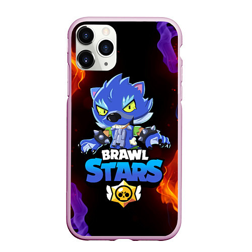 Чехол iPhone 11 Pro матовый BRAWL STARS LEON / 3D-Розовый – фото 1