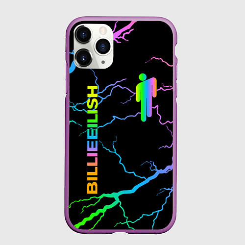 Чехол iPhone 11 Pro матовый BILLIE EILISH / 3D-Фиолетовый – фото 1