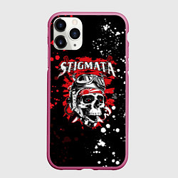 Чехол iPhone 11 Pro матовый Stigmata, цвет: 3D-малиновый