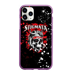 Чехол iPhone 11 Pro матовый Stigmata, цвет: 3D-фиолетовый