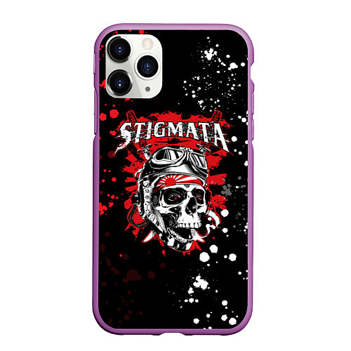 Чехол iPhone 11 Pro матовый Stigmata / 3D-Фиолетовый – фото 1