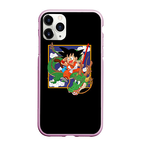 Чехол iPhone 11 Pro матовый Dragon Ball / 3D-Розовый – фото 1