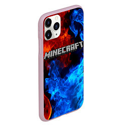 Чехол iPhone 11 Pro матовый MINECRAFT, цвет: 3D-розовый — фото 2