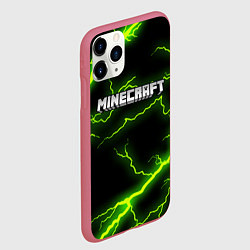 Чехол iPhone 11 Pro матовый MINECRAFT STORM, цвет: 3D-малиновый — фото 2