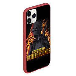 Чехол iPhone 11 Pro матовый PUBG, цвет: 3D-красный — фото 2