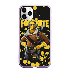 Чехол iPhone 11 Pro матовый Fortnite, цвет: 3D-сиреневый