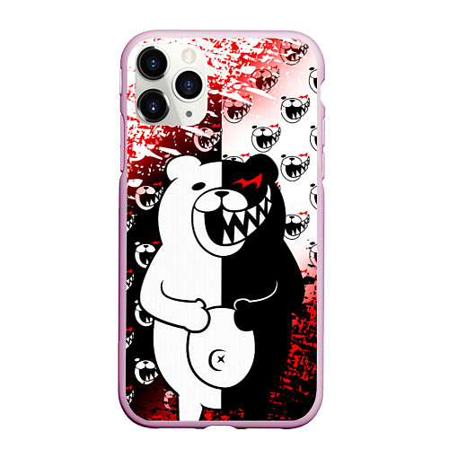 Чехол iPhone 11 Pro матовый MONOKUMA / 3D-Розовый – фото 1