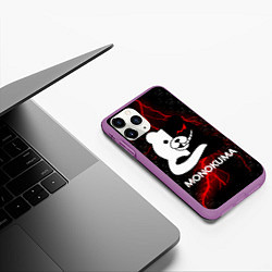 Чехол iPhone 11 Pro матовый MONOKUMA, цвет: 3D-фиолетовый — фото 2