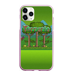 Чехол iPhone 11 Pro матовый Terraria, цвет: 3D-розовый