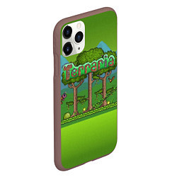 Чехол iPhone 11 Pro матовый Terraria, цвет: 3D-коричневый — фото 2
