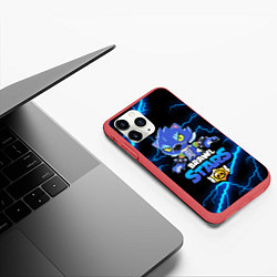 Чехол iPhone 11 Pro матовый BRAWL STARS LEON, цвет: 3D-красный — фото 2