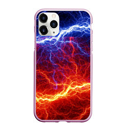 Чехол iPhone 11 Pro матовый Лёд и огонь, цвет: 3D-розовый