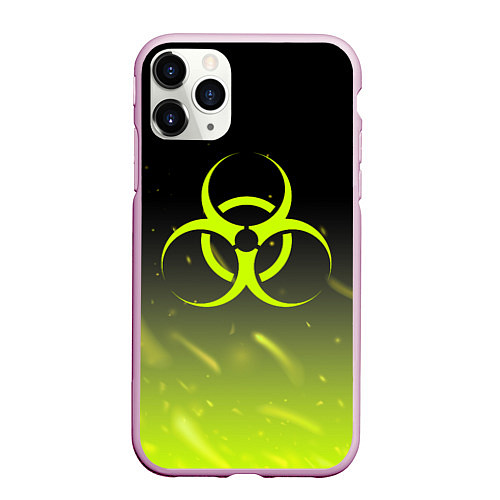 Чехол iPhone 11 Pro матовый BIOHAZARD / 3D-Розовый – фото 1