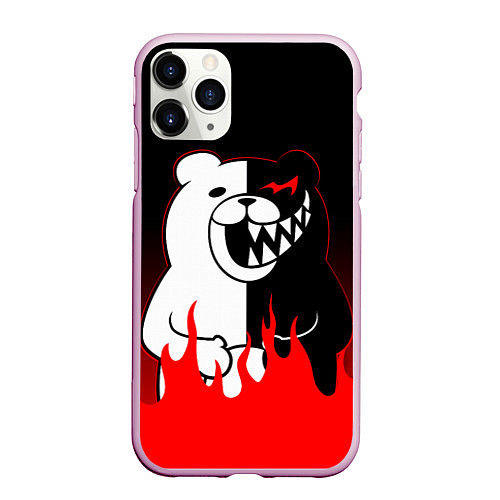 Чехол iPhone 11 Pro матовый MONOKUMA / 3D-Розовый – фото 1