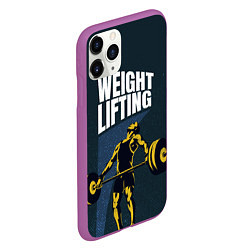 Чехол iPhone 11 Pro матовый Wheight lifting, цвет: 3D-фиолетовый — фото 2