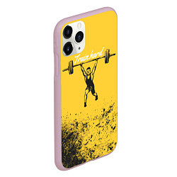 Чехол iPhone 11 Pro матовый Train hard, цвет: 3D-розовый — фото 2