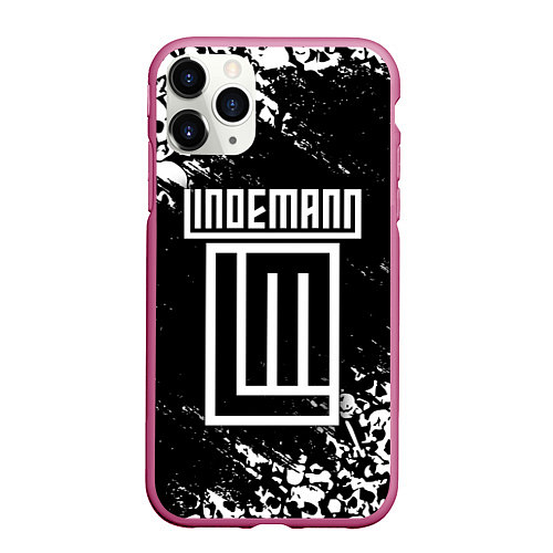 Чехол iPhone 11 Pro матовый LINDEMANN / 3D-Малиновый – фото 1