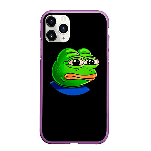 Чехол iPhone 11 Pro матовый Frog / 3D-Фиолетовый – фото 1