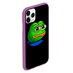 Чехол iPhone 11 Pro матовый Frog, цвет: 3D-фиолетовый — фото 2