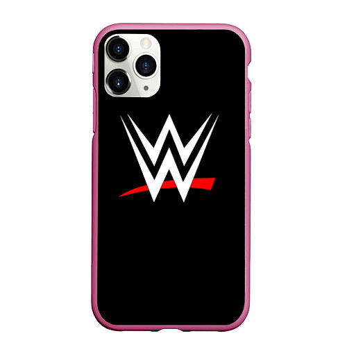 Чехол iPhone 11 Pro матовый WWE / 3D-Малиновый – фото 1