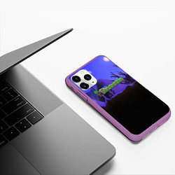Чехол iPhone 11 Pro матовый TERRARIA, цвет: 3D-фиолетовый — фото 2
