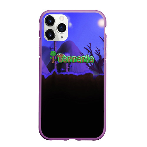 Чехол iPhone 11 Pro матовый TERRARIA / 3D-Фиолетовый – фото 1