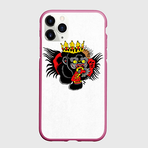 Чехол iPhone 11 Pro матовый Конор МакГрегор / 3D-Малиновый – фото 1