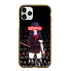 Чехол iPhone 11 Pro матовый SENPAI ANIME, цвет: 3D-коричневый