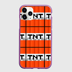Чехол iPhone 11 Pro матовый Minecraft-Динамит, цвет: 3D-фиолетовый