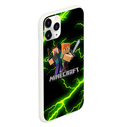 Чехол iPhone 11 Pro матовый MINECRAFT, цвет: 3D-белый — фото 2