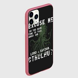 Чехол iPhone 11 Pro матовый Cthulhu, цвет: 3D-малиновый — фото 2