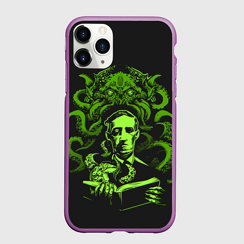 Чехол iPhone 11 Pro матовый Cthulhu / 3D-Фиолетовый – фото 1