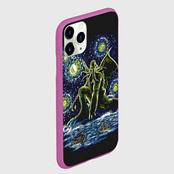 Чехол iPhone 11 Pro матовый Ктулху, цвет: 3D-фиолетовый — фото 2
