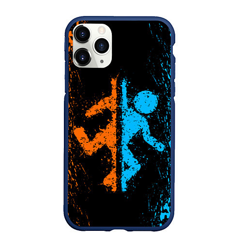 Чехол iPhone 11 Pro матовый PORTAL / 3D-Тёмно-синий – фото 1
