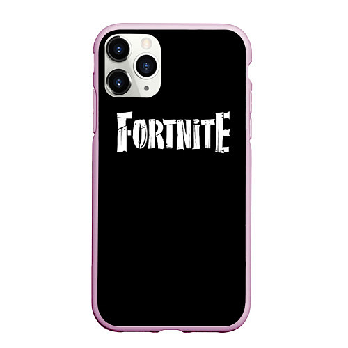 Чехол iPhone 11 Pro матовый Fortnite / 3D-Розовый – фото 1