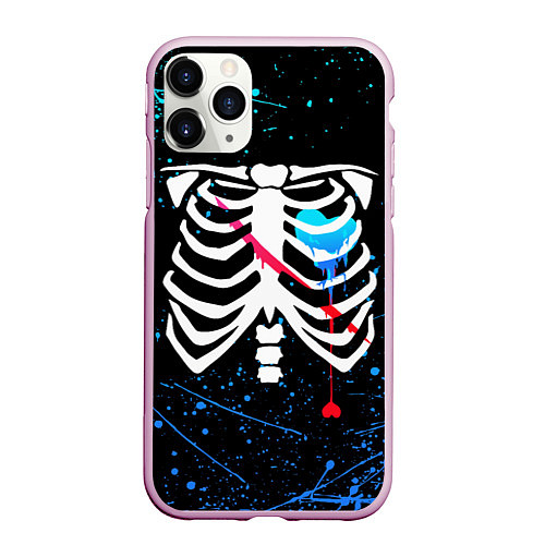 Чехол iPhone 11 Pro матовый UNDERTALE / 3D-Розовый – фото 1