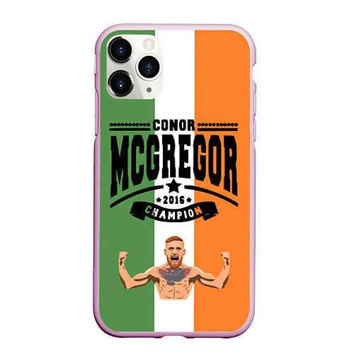 Чехол iPhone 11 Pro матовый Conor McGregor / 3D-Розовый – фото 1