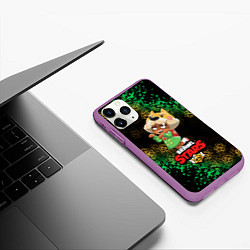 Чехол iPhone 11 Pro матовый BRAWL STARS NITA, цвет: 3D-фиолетовый — фото 2