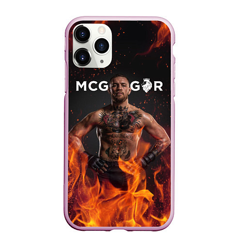 Чехол iPhone 11 Pro матовый Conor McGregor / 3D-Розовый – фото 1