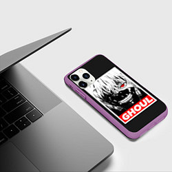 Чехол iPhone 11 Pro матовый Tokyo Ghoul, цвет: 3D-фиолетовый — фото 2