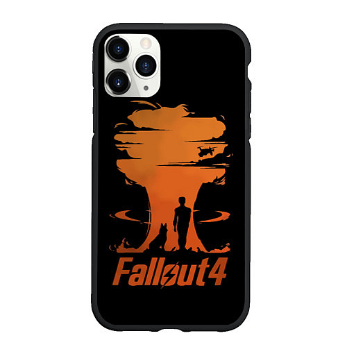 Чехол iPhone 11 Pro матовый Fallout 4 / 3D-Черный – фото 1