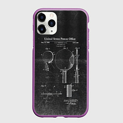 Чехол iPhone 11 Pro матовый Настольный теннис, цвет: 3D-фиолетовый