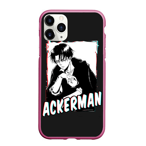 Чехол iPhone 11 Pro матовый Ackerman / 3D-Малиновый – фото 1