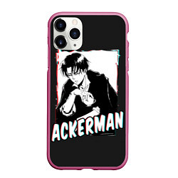 Чехол iPhone 11 Pro матовый Ackerman, цвет: 3D-малиновый