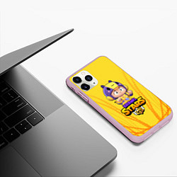 Чехол iPhone 11 Pro матовый Brawl stars Bea, цвет: 3D-розовый — фото 2