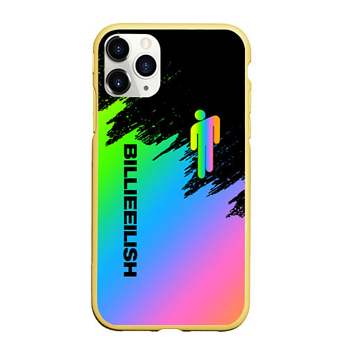 Чехол iPhone 11 Pro матовый BILLIE EILISH / 3D-Желтый – фото 1